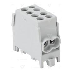 Clemă derivaţie 2.5-25mm2 Cupru si Aluminiu, fixare pe șină, gri ,2 intrari,2 iesiri Clemă derivaţie 2.5-25mm2 Cupru si Aluminiu, fixare pe șină, gri ,2 intrari,2 iesiri